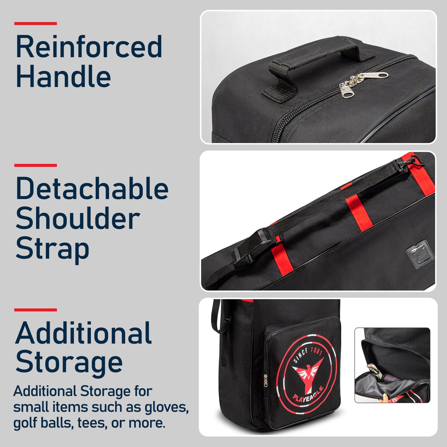 Padded Golf Club Travel Bags with Wheels