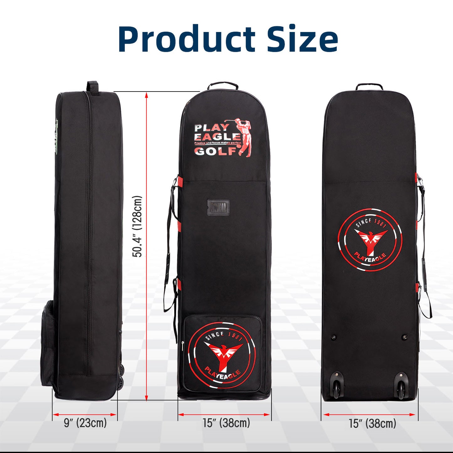 Padded Golf Club Travel Bags with Wheels