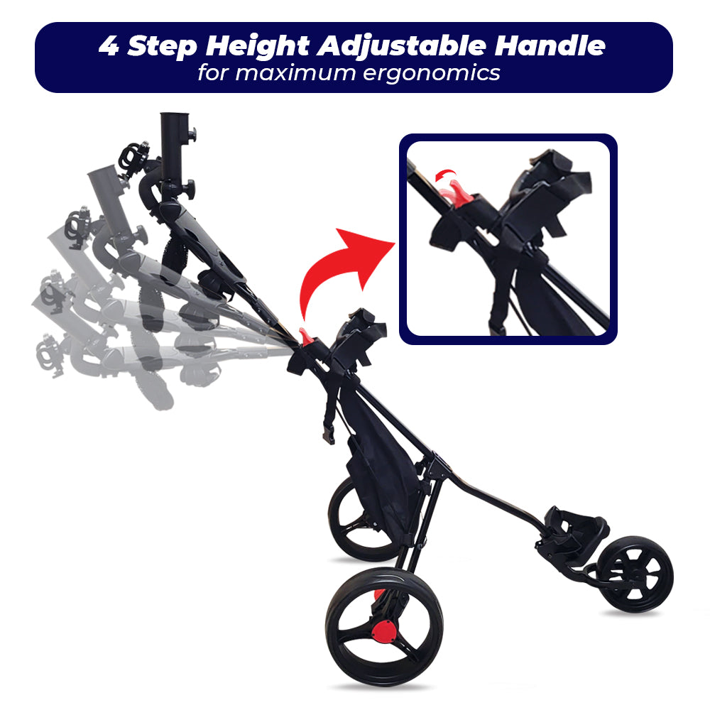 BUDDYBIRDIE Pro 3 Wheel Golf Push Cart
