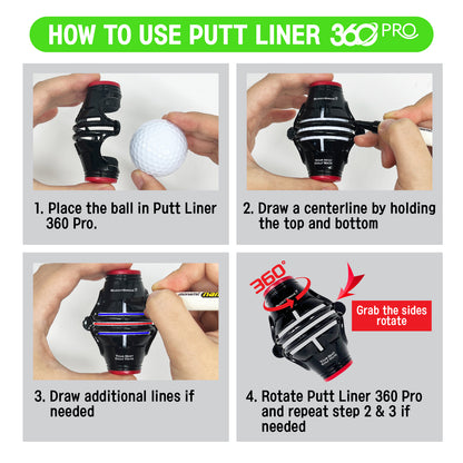 BUDDYBIRDIE Putt Liner 360 Golf Ball Marker Pro