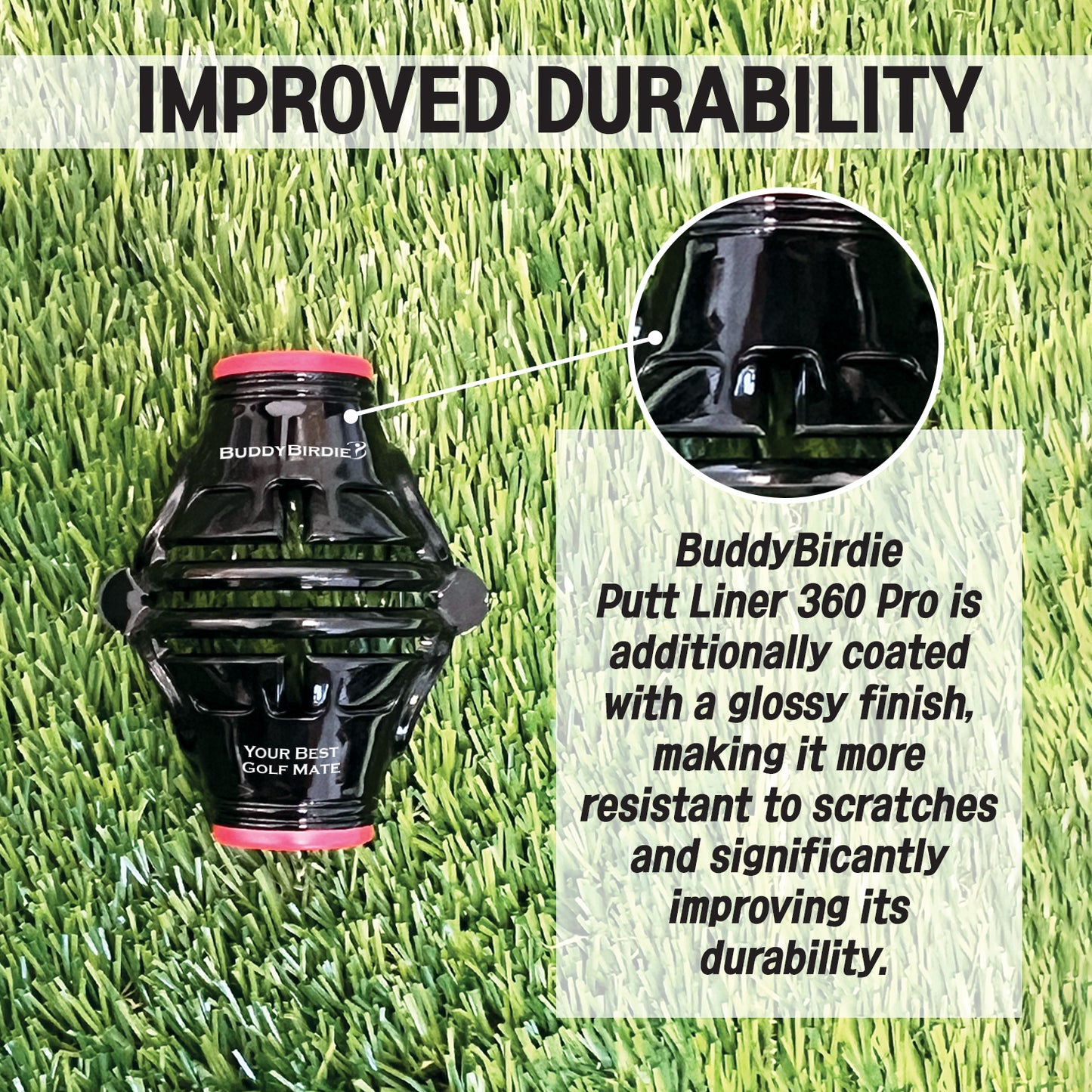 BUDDYBIRDIE Putt Liner 360 Golf Ball Marker Pro