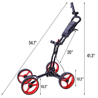 4 Wheels Lightweight Golf Push Cart